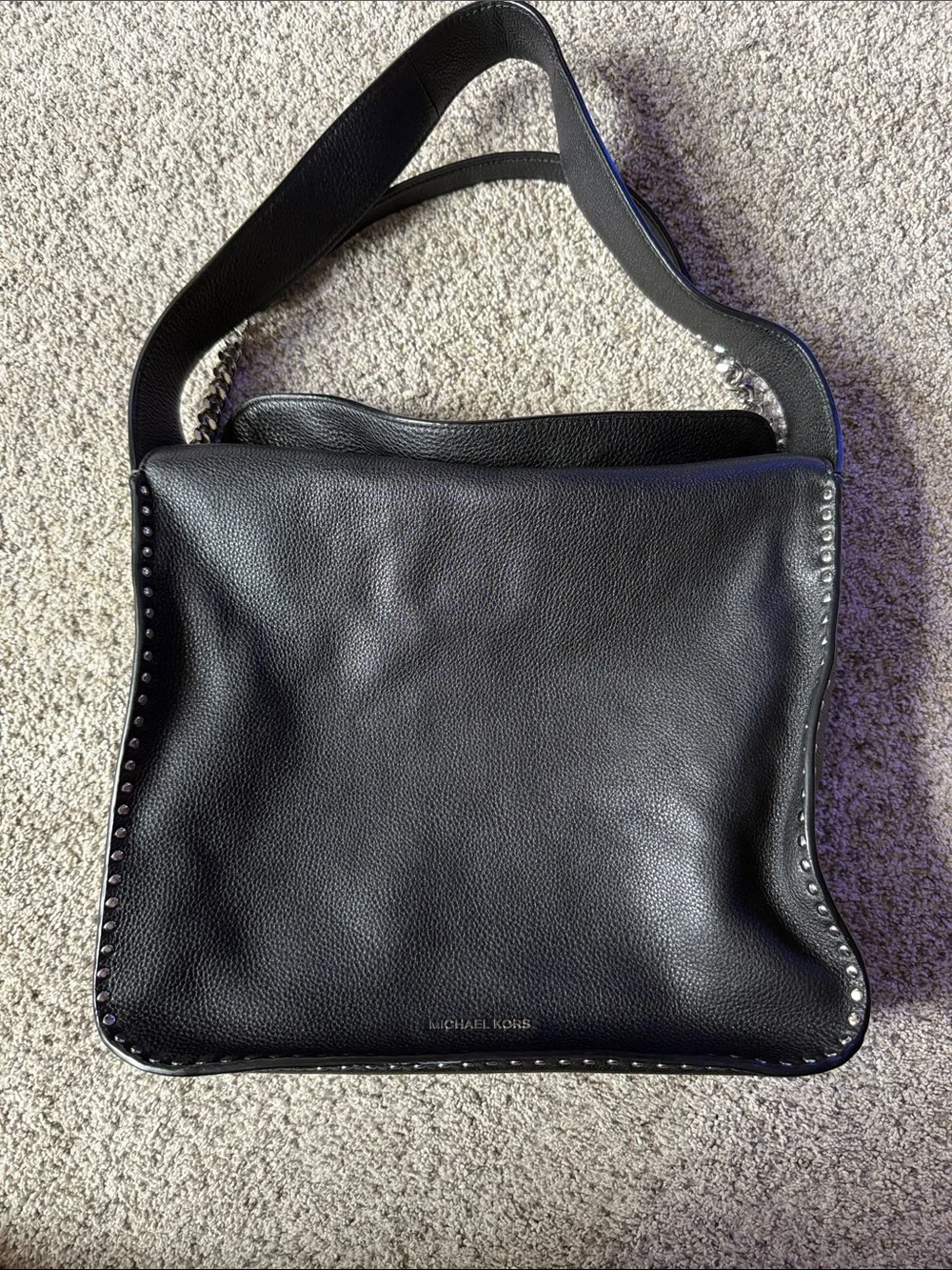 Michael Kors Black Leather Shoulder Bag